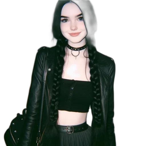 jacket, hair, face, dress transparent PNG cut-out