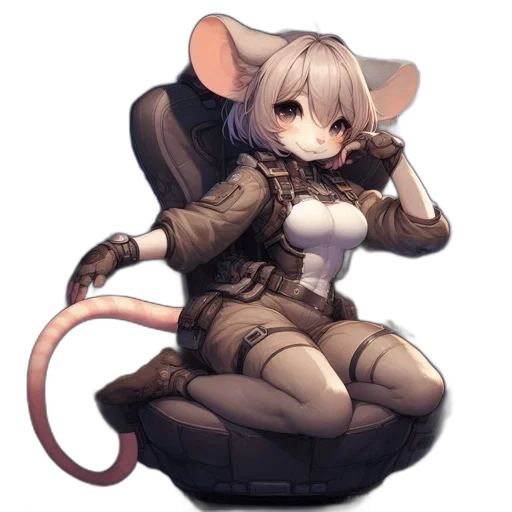 staff, jacket, animal, weapon transparent PNG cut-out