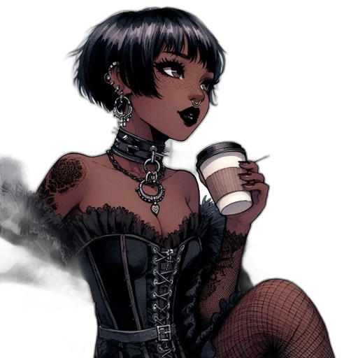 comic book art, concept art, fantasy art, cyberpunk transparent PNG cut-out