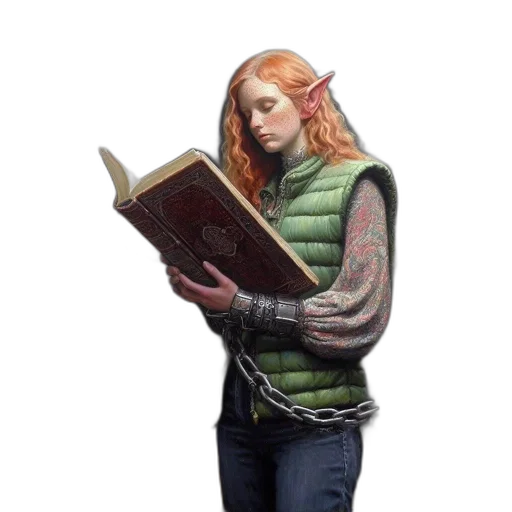 jacket, staff, fantasy art, concept art transparent PNG cut-out