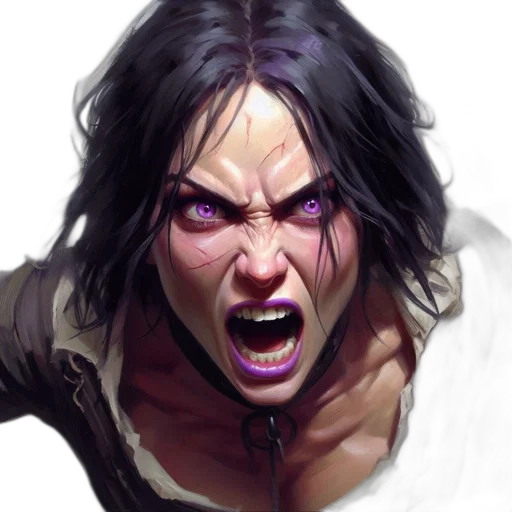 face, concept art, comic book art, fantasy art transparent PNG cut-out