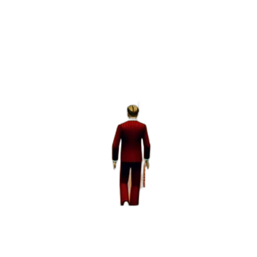 staff, robot, jacket, hat transparent PNG cut-out