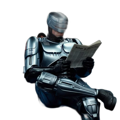 robot, weapon, 3d render, concept art transparent PNG cut-out