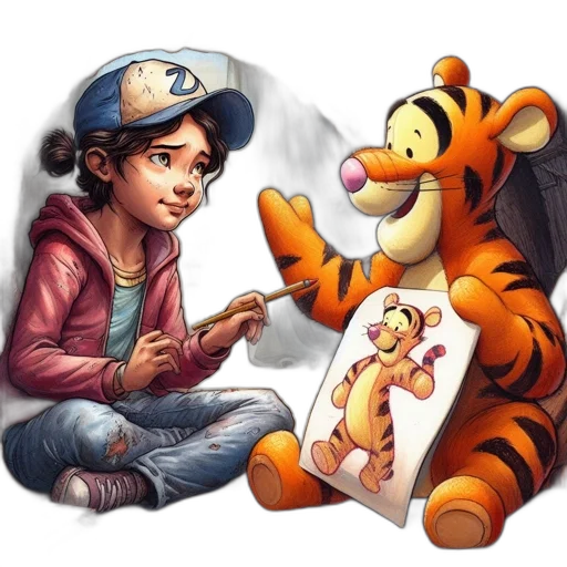 animal, concept art, comic book art, oil painting transparent PNG cut-out