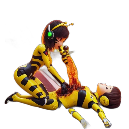 robot, creature, staff, animal transparent PNG cut-out