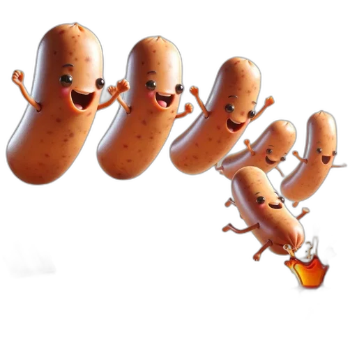food, animal, concept art, 3d render transparent PNG cut-out