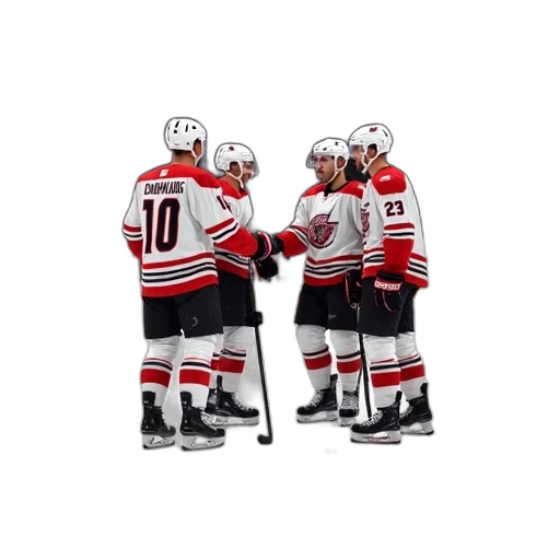 group, hockey, players, shaking transparent PNG cut-out