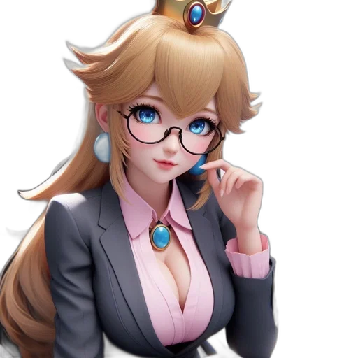 staff, dress, crown, anime transparent PNG cut-out