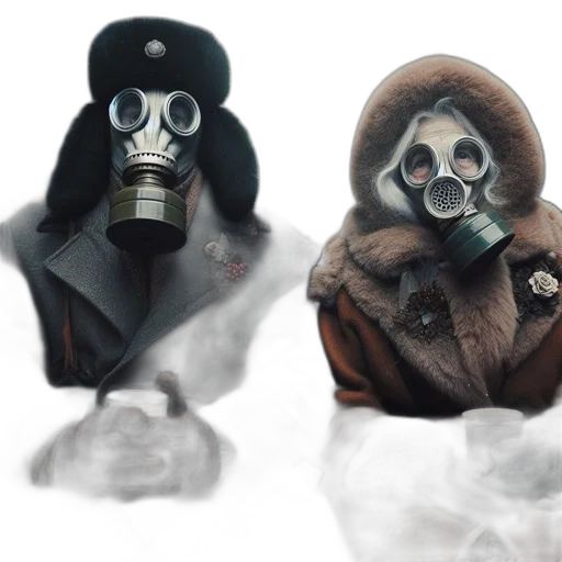 mask, jacket, concept art, 3d render transparent PNG cut-out