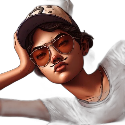 hat, face, photorealistic, concept art transparent PNG cut-out