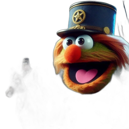 hat, staff, mask, creature transparent PNG cut-out