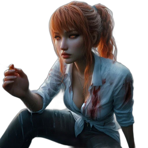 face, jacket, concept art, photorealistic transparent PNG cut-out