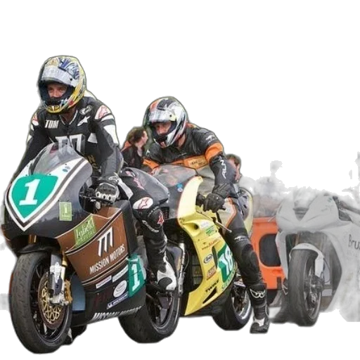 concept art, photorealistic, motorcycle, racers transparent PNG cut-out