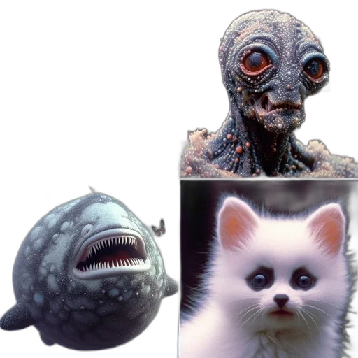 creature, mask, animal, concept art transparent PNG cut-out