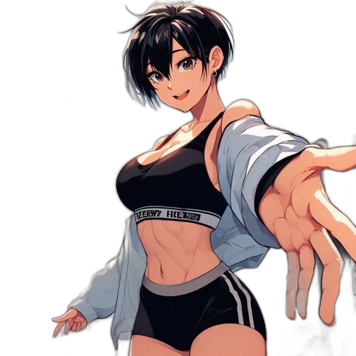 jacket, dress, weapon, anime transparent PNG cut-out