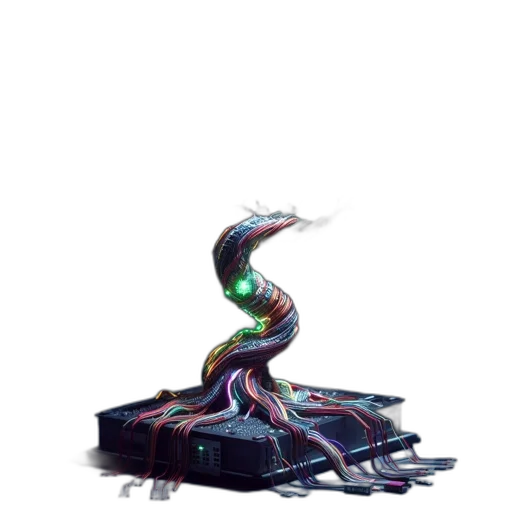 dragon, creature, hair, weapon transparent PNG cut-out