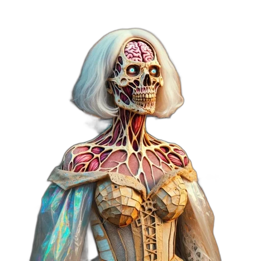 jewelry, dress, robot, concept art transparent PNG cut-out