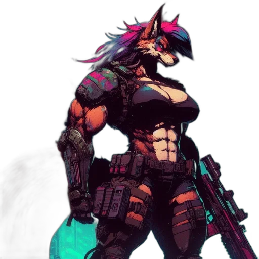 weapon, cyberpunk, concept art, pixel art transparent PNG cut-out