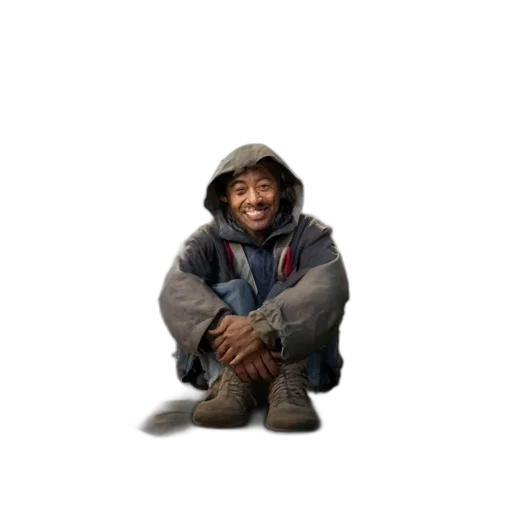 hat, jacket, animal, staff transparent PNG cut-out