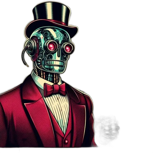 robot, concept art, cyberpunk, comic book art transparent PNG cut-out