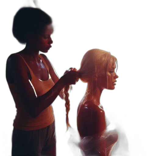 hair, staff, face, crown transparent PNG cut-out