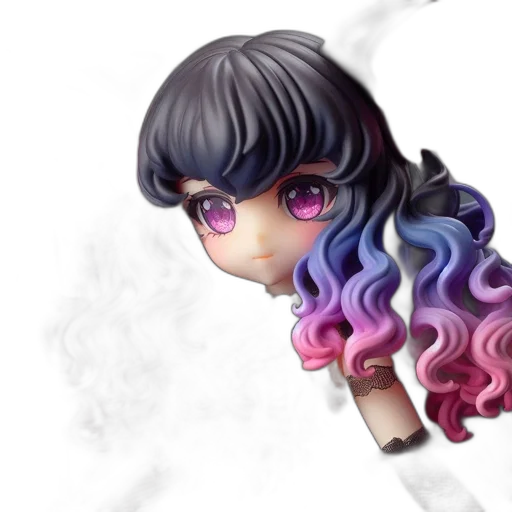 hair, 3d render, fantasy art, anime transparent PNG cut-out