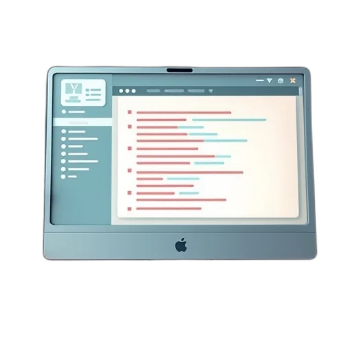 computer, screen, list, question transparent PNG cut-out