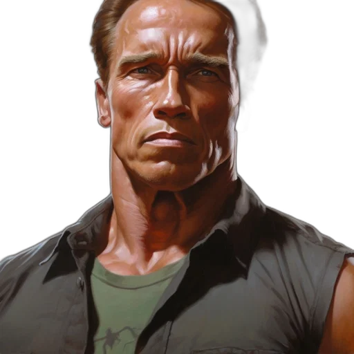 face, jacket, photorealistic, comic book art transparent PNG cut-out