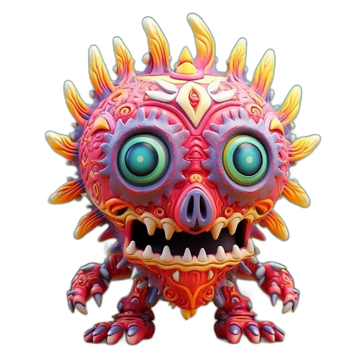 creature, mask, robot, 3d render transparent PNG cut-out