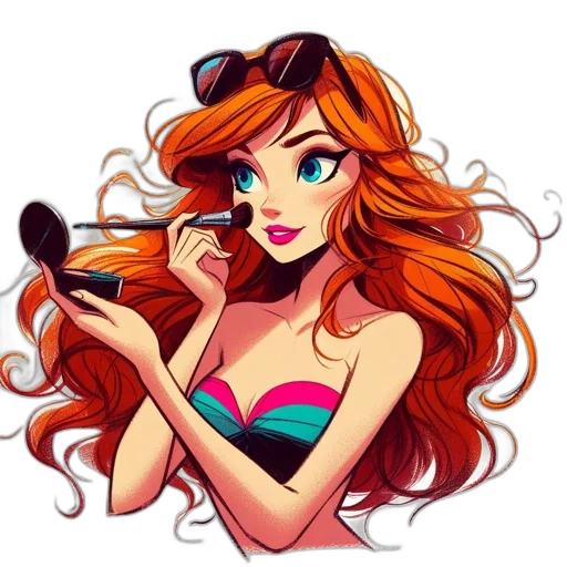 staff, dress, hair, jewelry transparent PNG cut-out