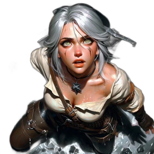 face, concept art, fantasy art, comic book art transparent PNG cut-out