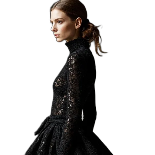 dress, jacket, photorealistic, dark transparent PNG cut-out
