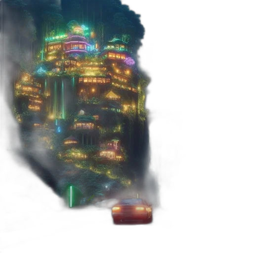 car, robot, concept art, cyberpunk transparent PNG cut-out