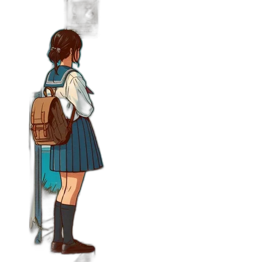dress, jacket, staff, umbrella transparent PNG cut-out