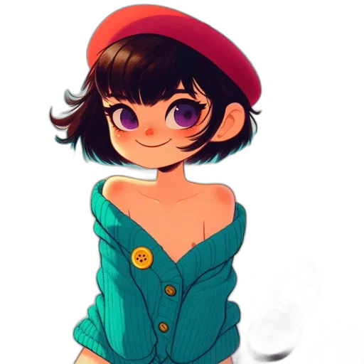 hat, dress, jacket, staff transparent PNG cut-out