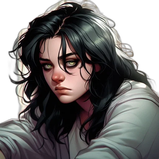 face, concept art, fantasy art, pixel art transparent PNG cut-out