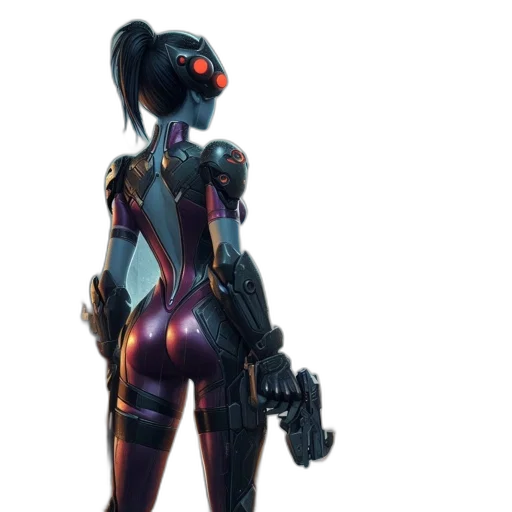 robot, weapon, staff, mask transparent PNG cut-out