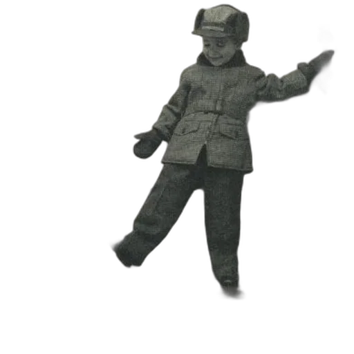 jacket, robot, hat, staff transparent PNG cut-out