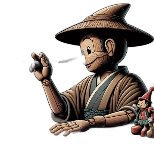 robot, staff, weapon, comic book art transparent PNG cut-out