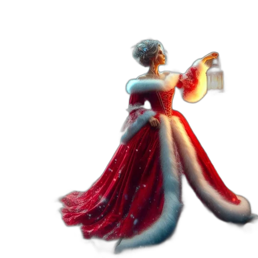 dress, staff, concept art, 3d render transparent PNG cut-out