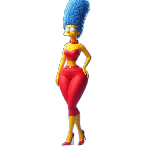 dress, hair, staff, robot transparent PNG cut-out