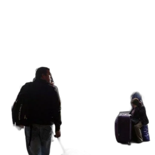 jacket, staff, umbrella, robot transparent PNG cut-out