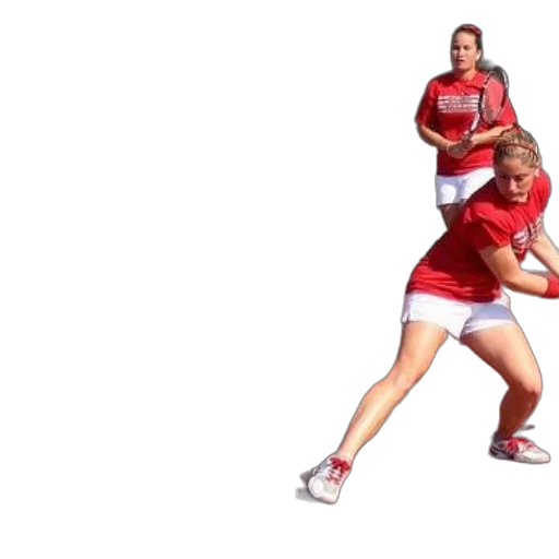 tennis, player, red, white transparent PNG cut-out