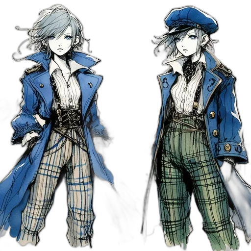 jacket, concept art, watercolor, anime transparent PNG cut-out