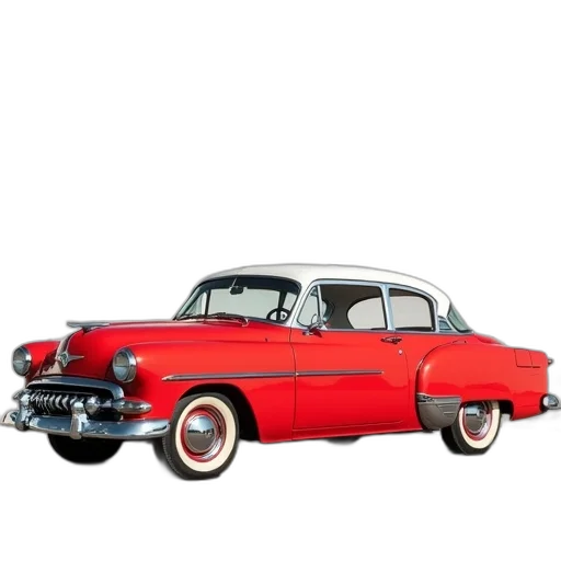 car, photorealistic, 3d render, vintage transparent PNG cut-out