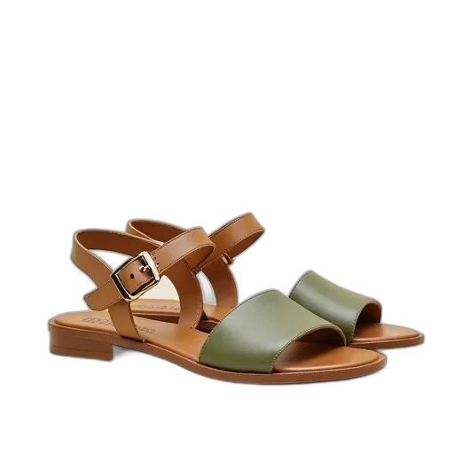 shoes, earth tones, green, pair transparent PNG cut-out