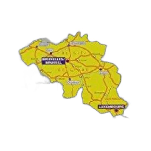 map, luxembourg, 2005, showing transparent PNG cut-out