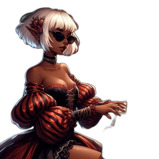 dress, staff, fantasy art, concept art transparent PNG cut-out