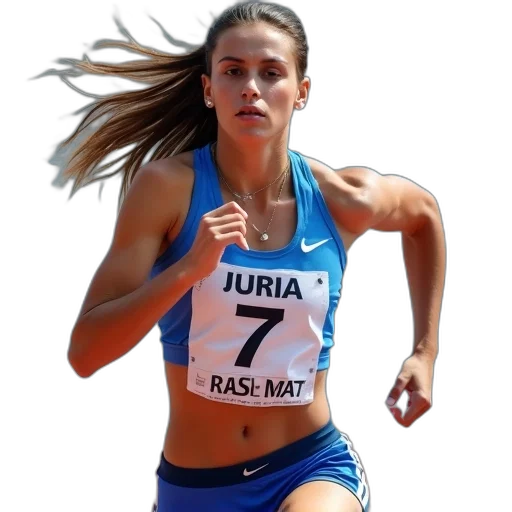 female, athlete, running, track transparent PNG cut-out
