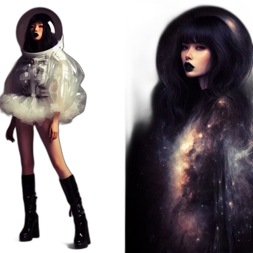 hair, concept art, fantasy art, 3d render transparent PNG cut-out